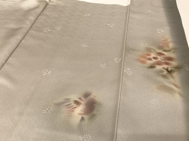 平和屋着物○内田陽一郎 訪問着 孔雀草花文 暈し染め 正絹 逸品  