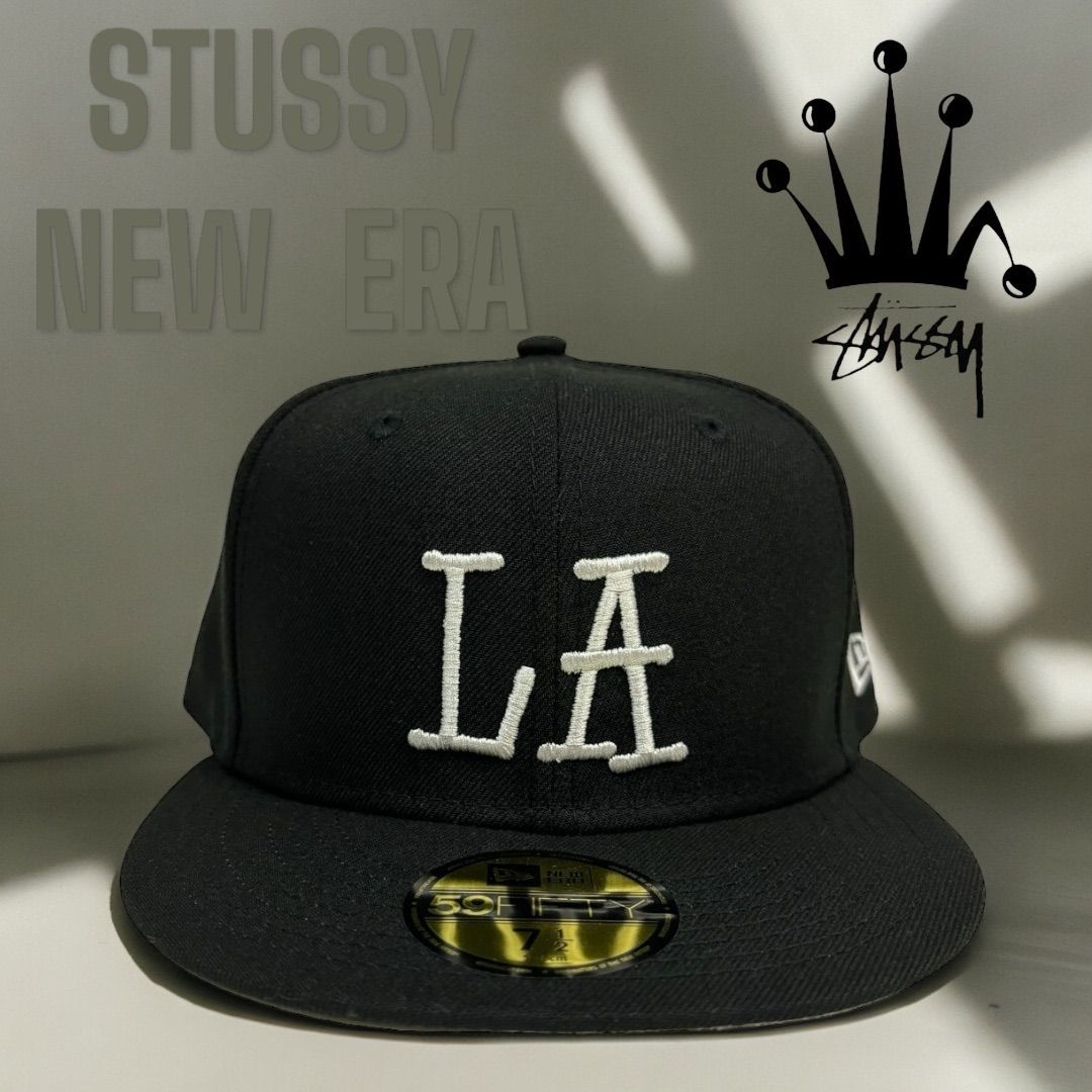 新品71/2 STUSSY NEW  ERA 『LA』ロサンゼルスステューシーニューエラキャップ帽子CAP