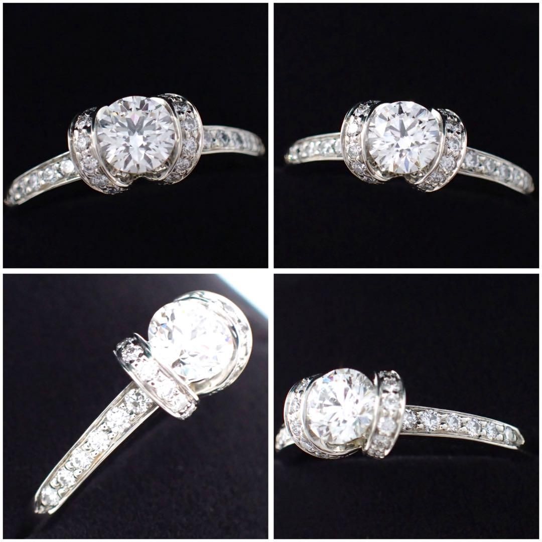 ティファニー 0.62ct リボン リング ダイヤ 15号 Pt950 3799 - メルカリ