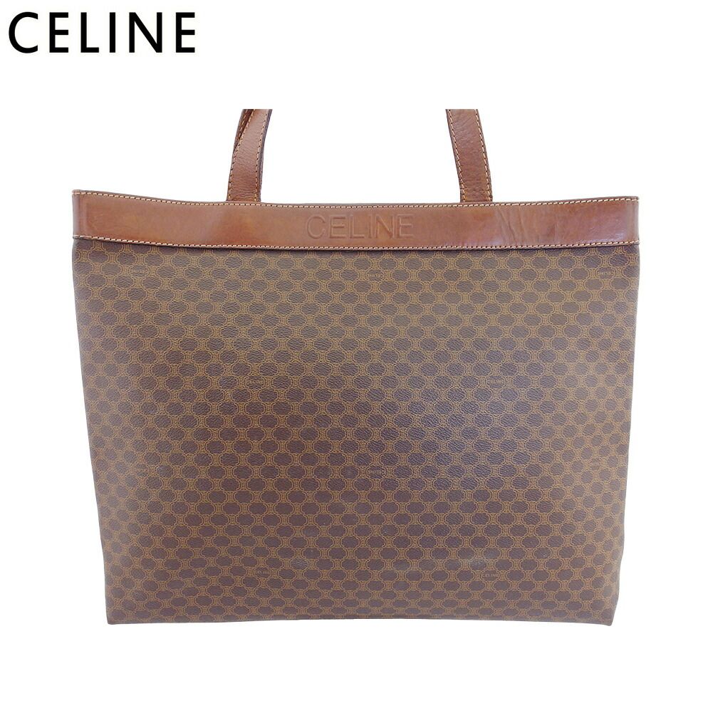 セリーヌ CELINE ブラウン トートバッグ CELINE ブラウン ショルダー トートバッグ オールドセリーヌ
