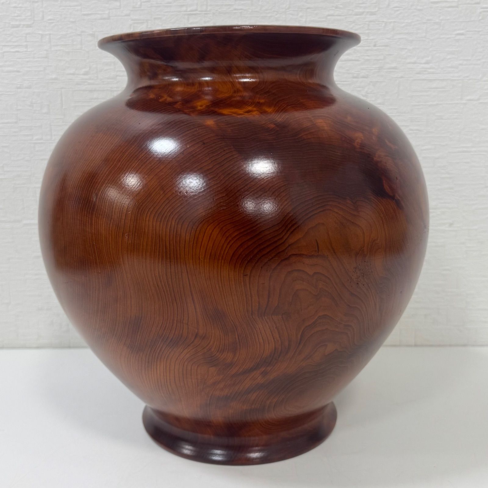 屋久杉 壺 台座 セット 置物 インテリア え250307-1 （花器や壺