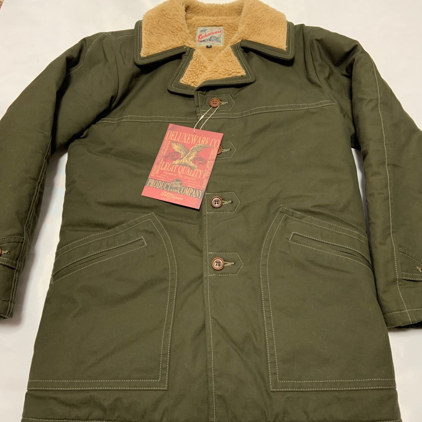 ☆【古着】DELUXEWARE D-20 MID RANCH COAT OLIVE サイズS 日本製 (D20）デラックスウエア ランチコート -  メルカリ