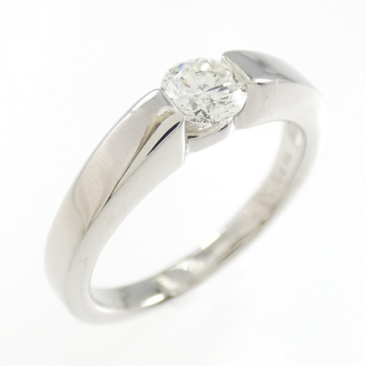 750WG ソリティア ダイヤモンド リング 0.34CT