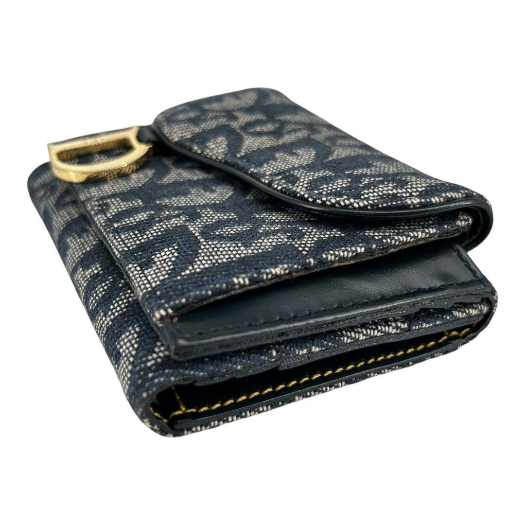 Dior 二つ折り財布 サドルウォレット トロッター柄 CHRISTIAN DIOR