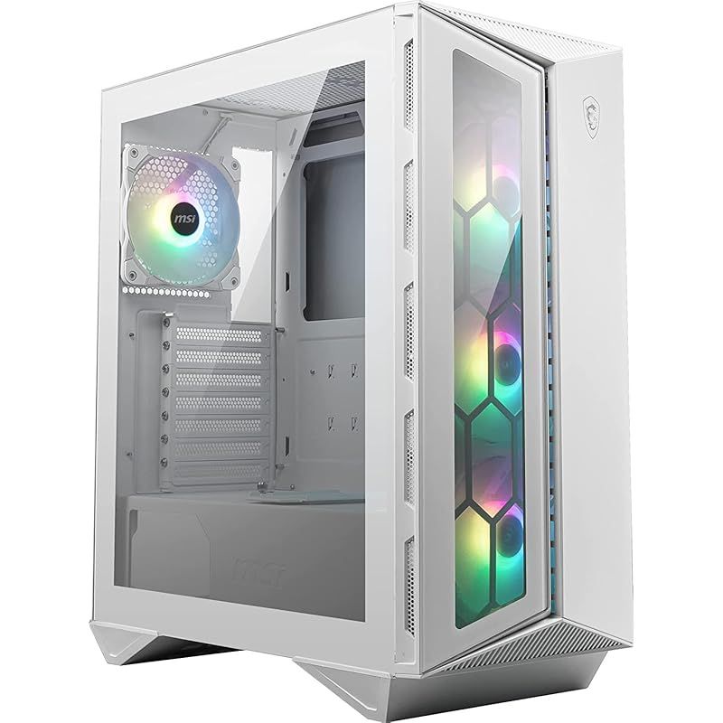 MSI PCケース MPG GUNGNIR 110R WHITE ミドルタワー ARGBファン4台付属 CS8345