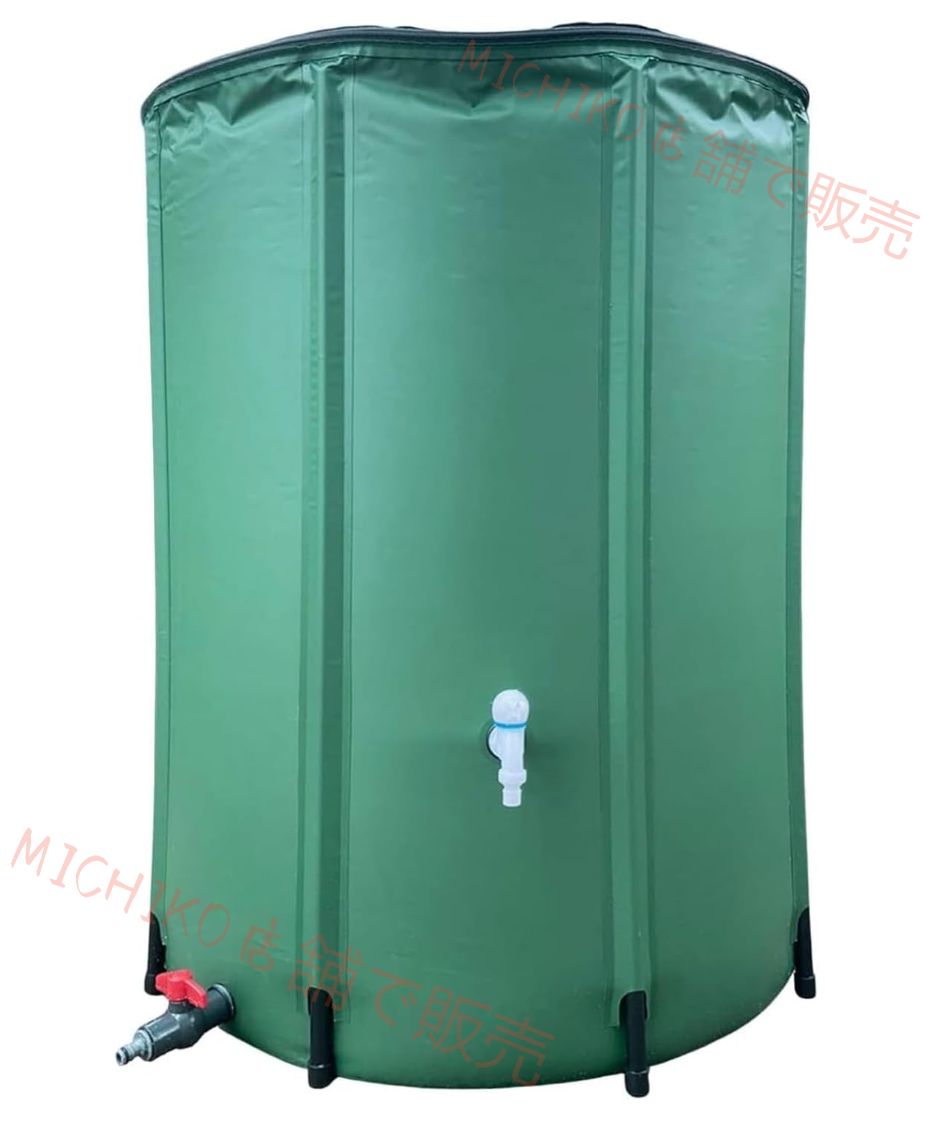 雨水タンク 家庭用 集水器 貯水タンク100 200 225 250 380 500 屋外折りたたみ式ポータブル ウォーターバケツ 簡単設置 雨水を貯めて節水 農業 緊急給水 雨水収集用 防災 屋外用 園芸植物灌漑 貯留タンク グリーン 500L