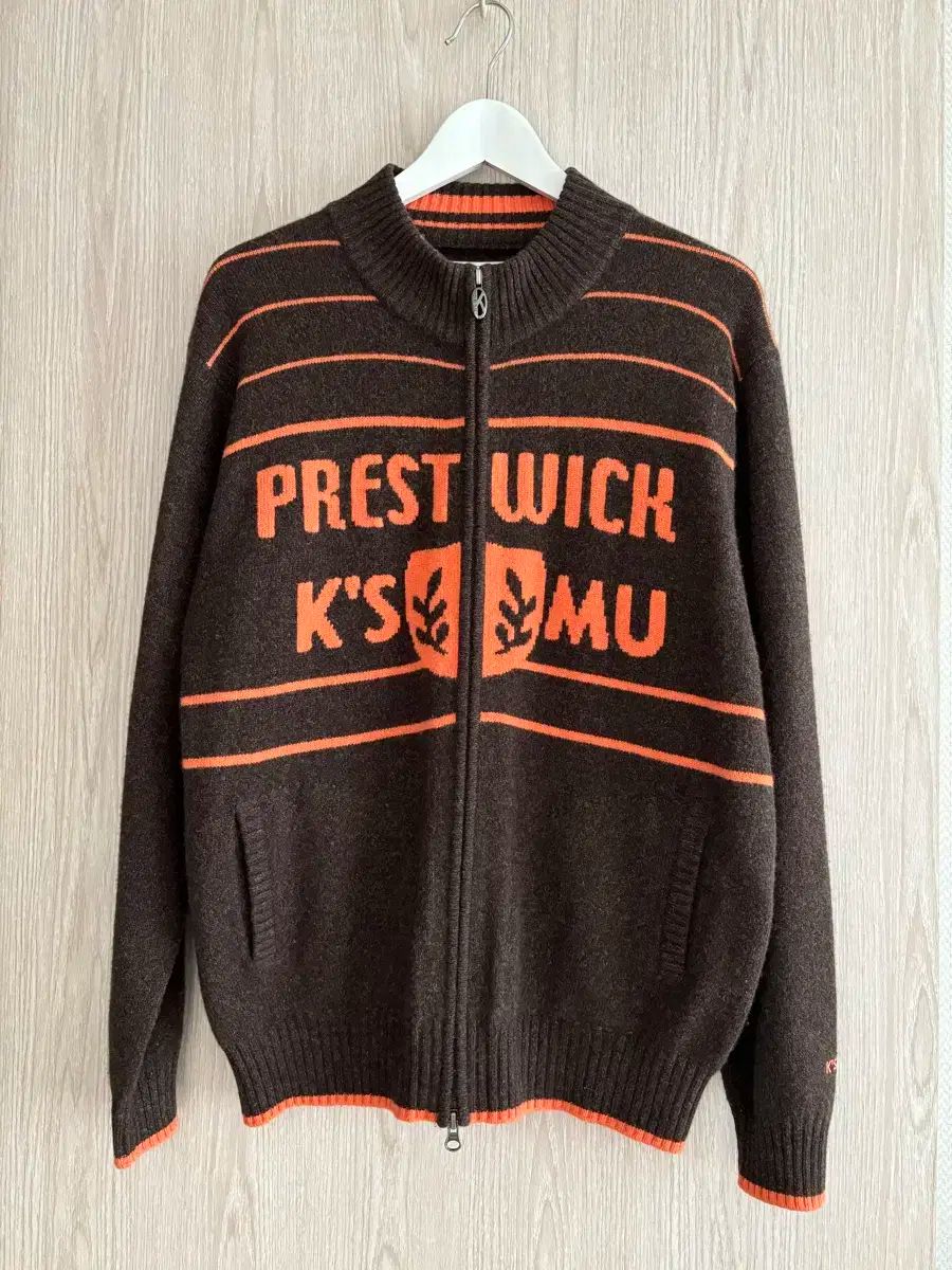 日本店舗 正規品 MU ゴルフ ウールカシミア ニット フルジップアップ カーディガン