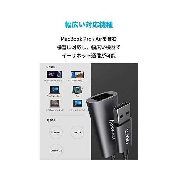 【SALE,大得価】 Anker PowerExpand USB-A u0026 イーサネット アダプタ 最大1Gbps 高速イーサネット通信 Windows MacBook