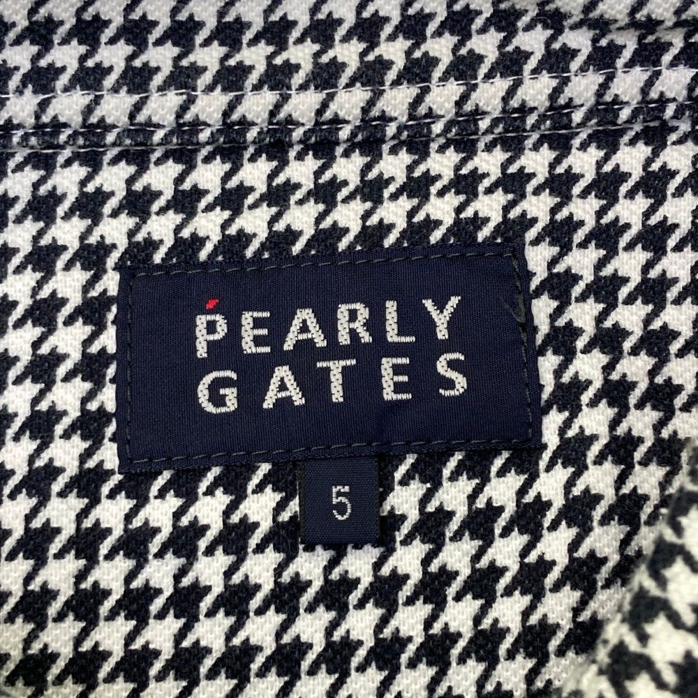 サイズ：5 PEARLY GATES パーリーゲイツ 長袖ポロシャツ 千鳥柄