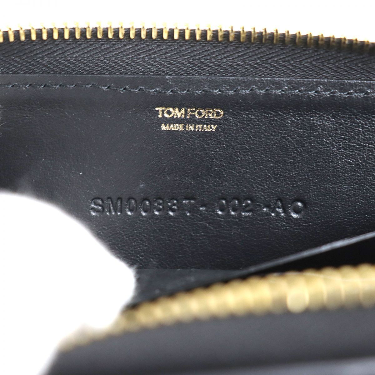 極美品◇TOMFORD トムフォード ロゴ金具 パイソンレザー ラウンド 