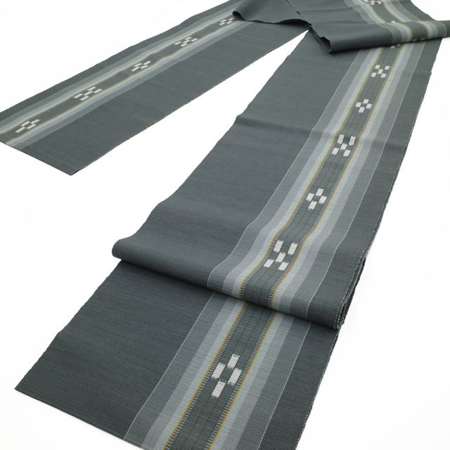 中古】 名古屋帯 開き仕立て 沖縄県 八重山みんさー 全通 リサイクル