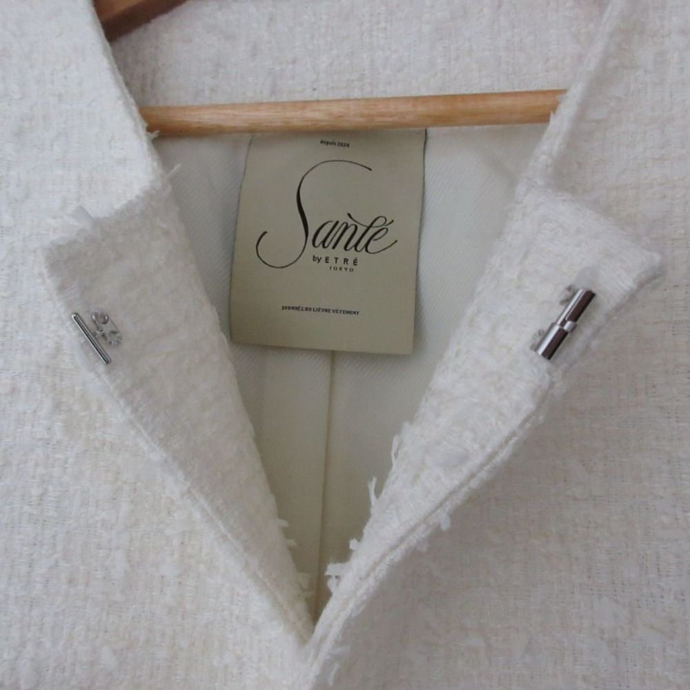 未使用 24SS ISETAN × SANT BY ETRE TOKYO サンテバイエトレトウキョウ ツィード ボレロ ジャケット Sサイズ ホワイト レディース 古着 中古 未使用 24SS ISETAN × SANT BY ETRE TOKYO サンテバイエトレ