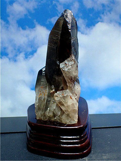 AAA級【魔除け】天然モリオン黒水晶原石B82C3/124C09D 約:1210g AAA級【魔除け】◇天然モリオン(黒水晶)クラスター