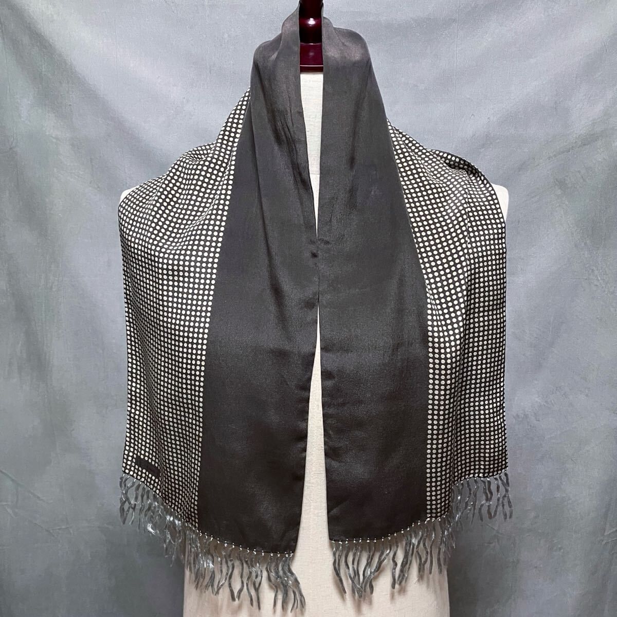 Yohji Yamamoto シルクストール Yohji Yamamoto - YOHJI YAMAMOTO ヨウジヤマモト ストール - 黒