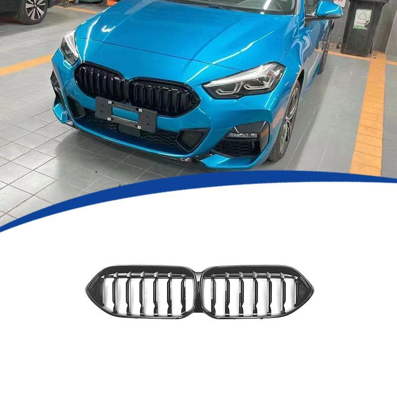 中網 男性用 スポーティー仕様 BMW 2シリーズ F44用 グリル 2021-2025年対応 単線デザイン 光沢ブラック ABS製