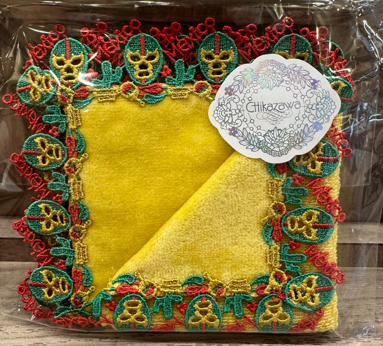 近沢レース シーズンタオルハンカチ 覆面レスラー カナリア