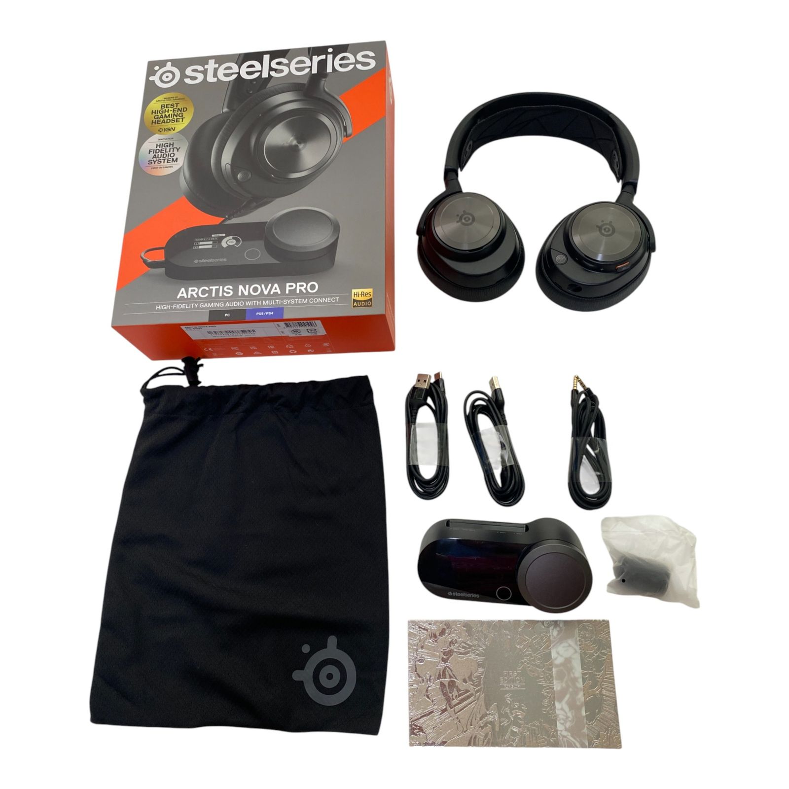 ◯ スティールシリーズ SteelSeries ヘッドフォン ‎Arctis Nova Pro Wireless ブラック 軽量 無線 1100-2620