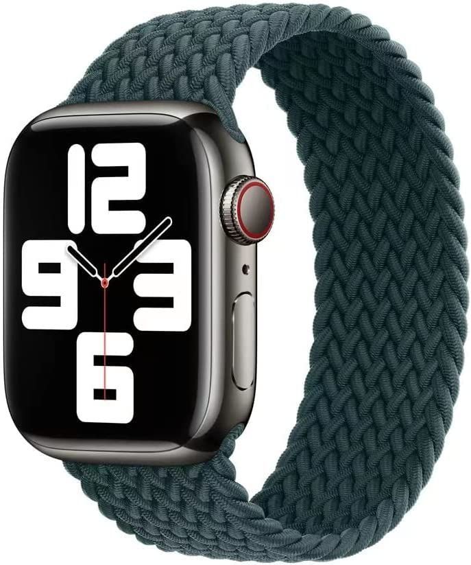 【数量限定】編組バンド apple apple watch watch ブレイデッドソロループ ultra/8/7/6/5/4/3/2/1/SEに対応 柔らかいシリコーン糸混紡リサイクルヤーン素材 通気性 iwatch 38mm/40mm/41mm アップルウ