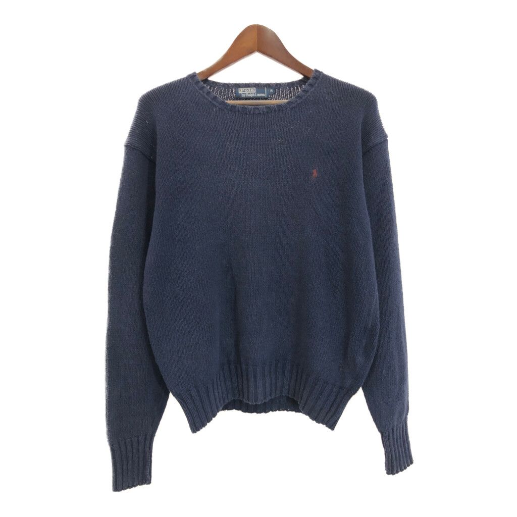 Ralph Lauren ニット　セーター　コットン　ネイビー　XL 90S 90年代 Polo by Ralph Lauren ポロ ラルフローレン コットン