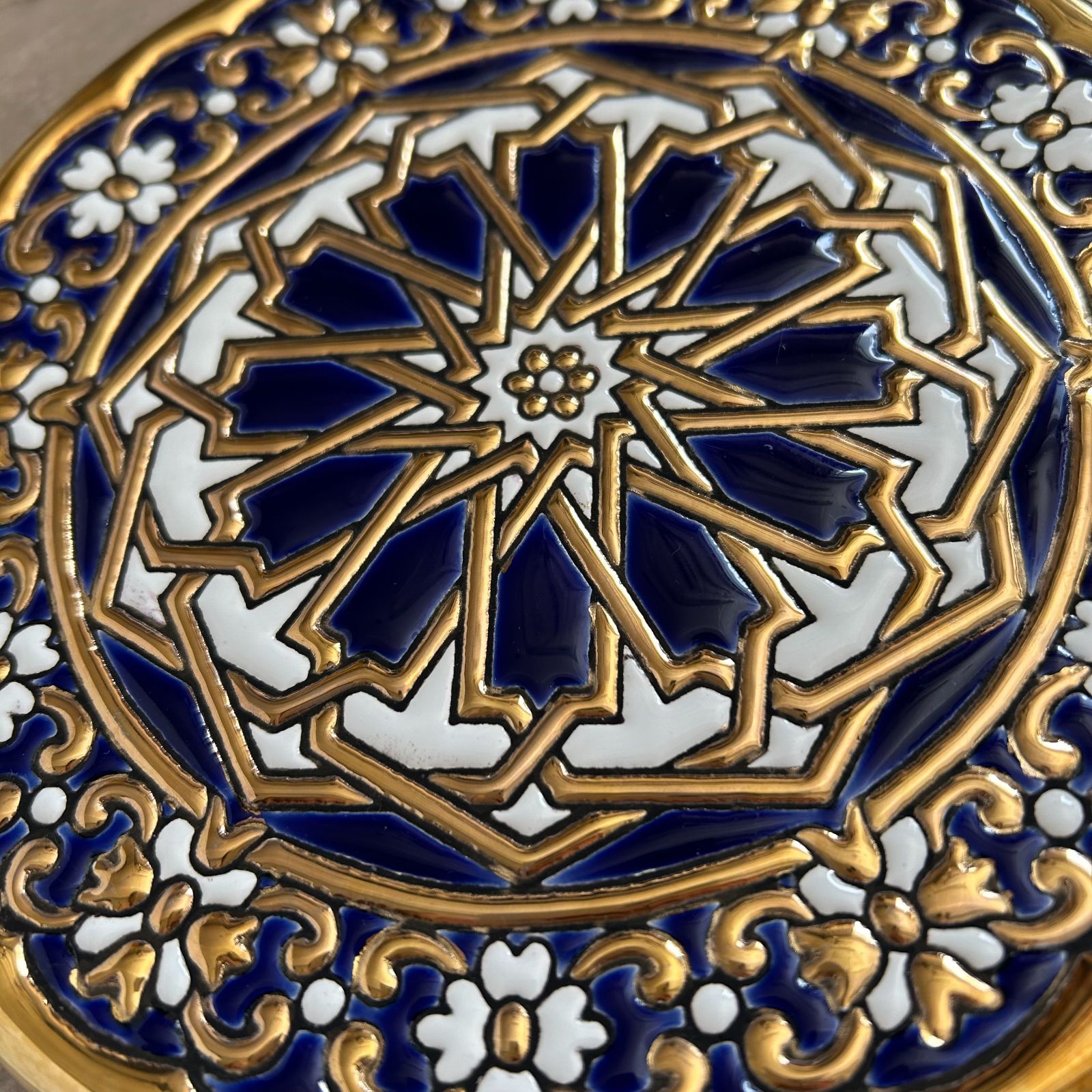 セビリア焼 ORO DELEY 24K スペイン伝統工芸＆ピカソ 絵皿