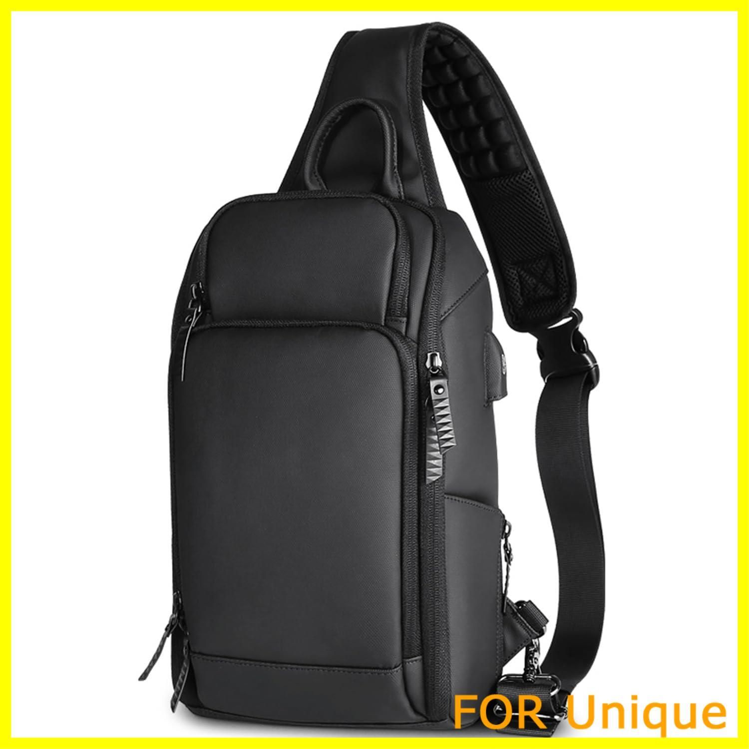 【特価商品】[FENRUIEN] ショルダーバッグ メンズ ボディバッグ 斜めがけバッグ 大容量 ワンショルダーバッグ USB充電ポート搭載 10.1インチ iPad Pro対応 Switch OLED対応 多機能ショルダーバッグ ボ