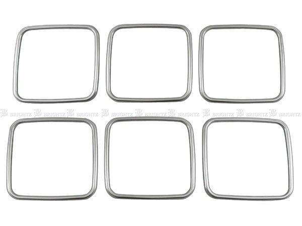 三菱ふそう ブルーテックファイター 超鏡面ステンレスメッキテールライトリング 6PC 