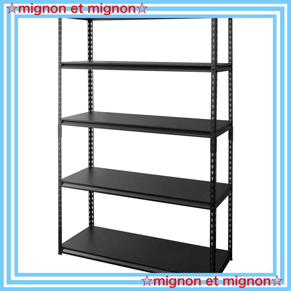 H　アイリスプラザ　スチールラック　幅120cm　5段　ブラック　YK アイリスプラザ ラック スチールラック メタルラック 幅120cm 5段 STR