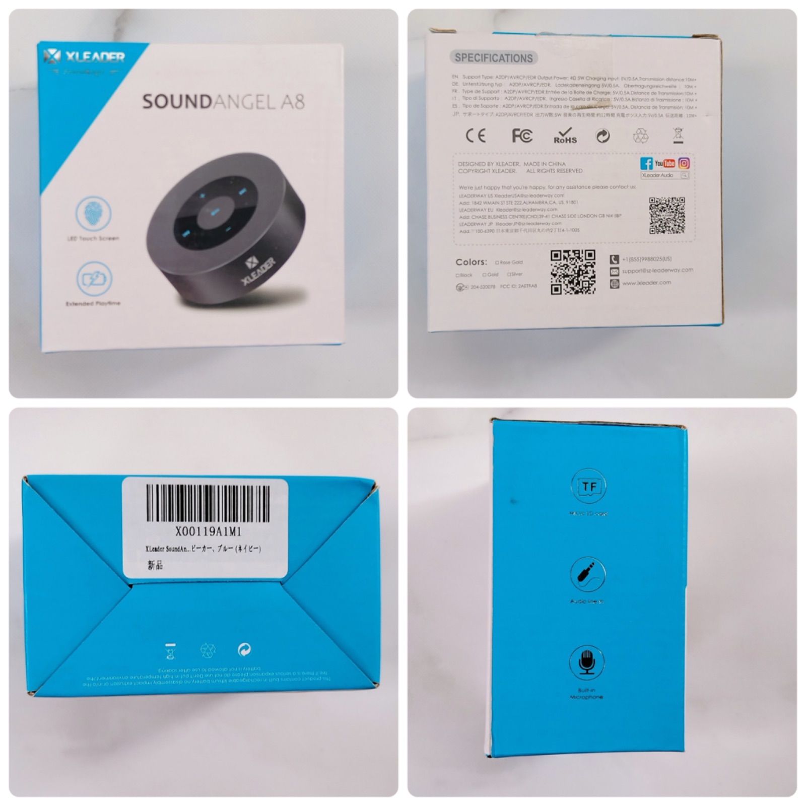 Bluetooth スピーカー XLeader SoundAngel 5W ブルートゥース スピーカー 防水ケース付属/内蔵マイク