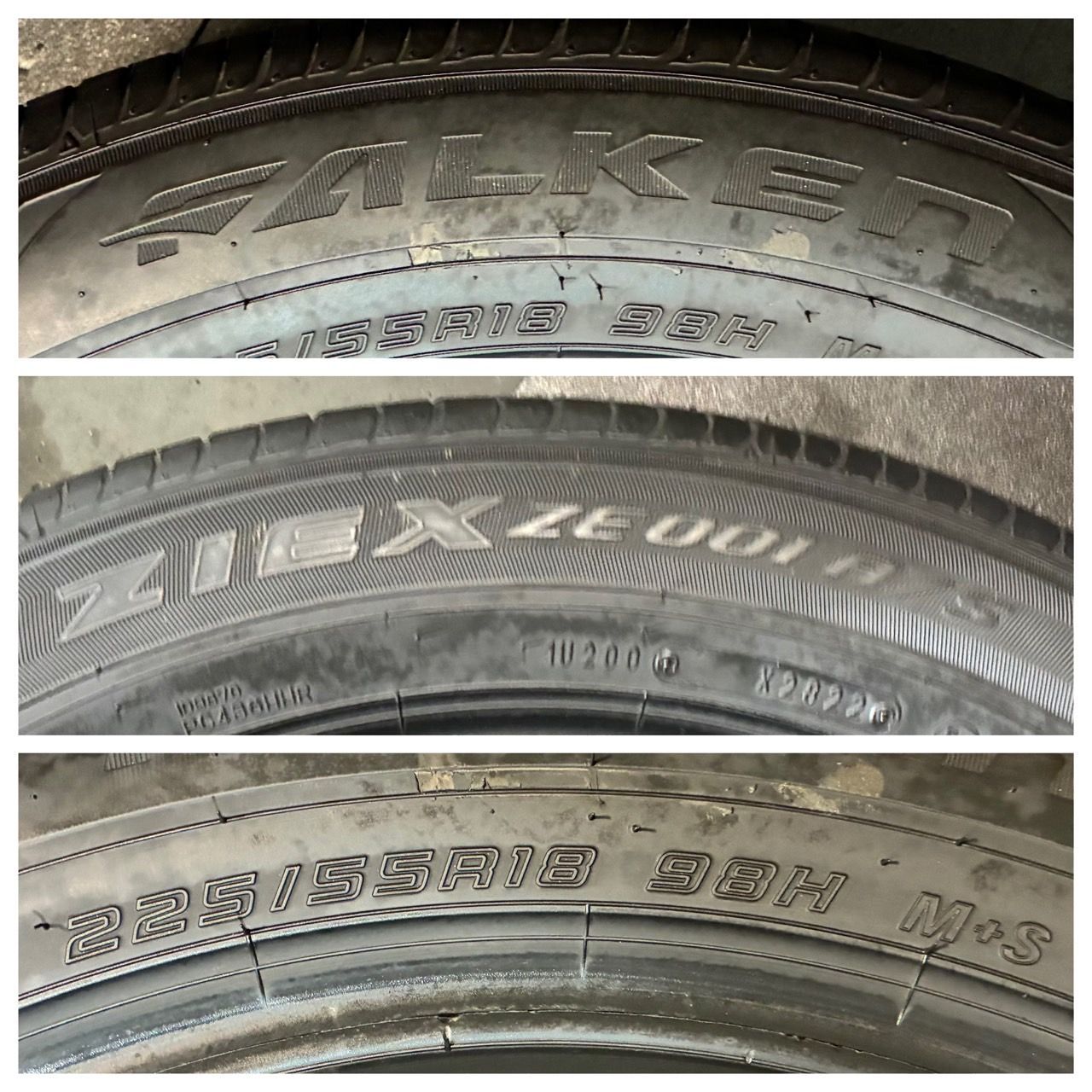 2025 2025 約6.5～8分山 ファルケン FALKEN ジークス ZIEX ZE001 A S 225 55R18 4本 h_337 TRITUETUBI_COM