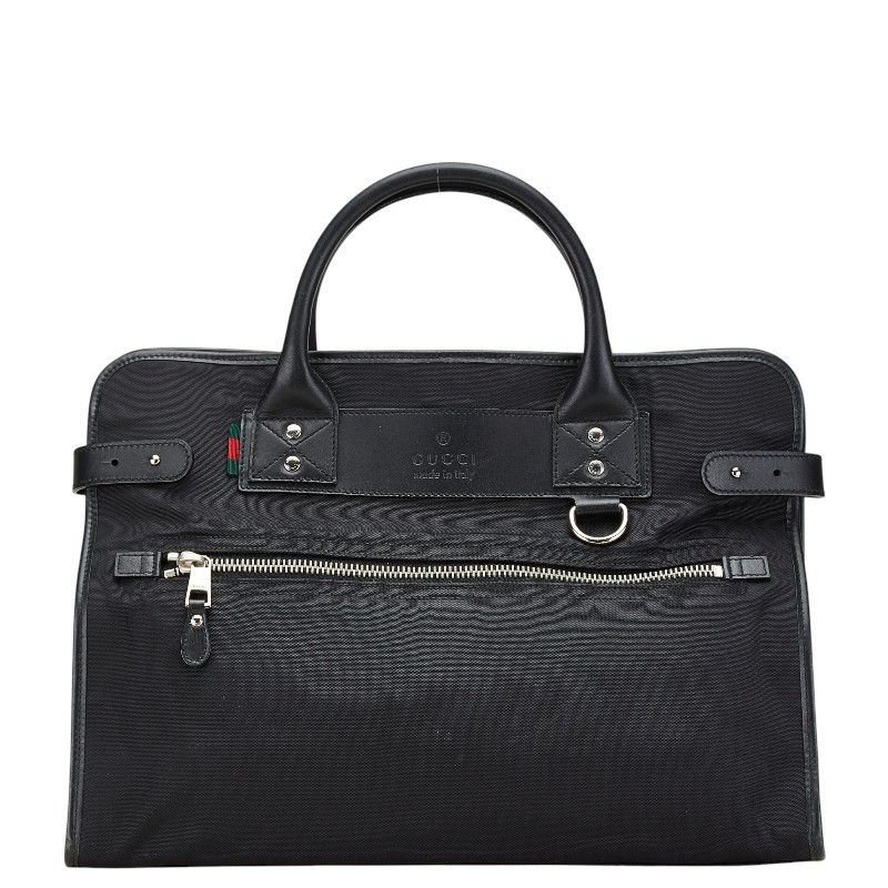 グッチ グッチシマ シェリーライン ハンドバッグ ビジネスバッグ 246410 ブラック レザー キャンバス メンズ GUCCI 1-0202118