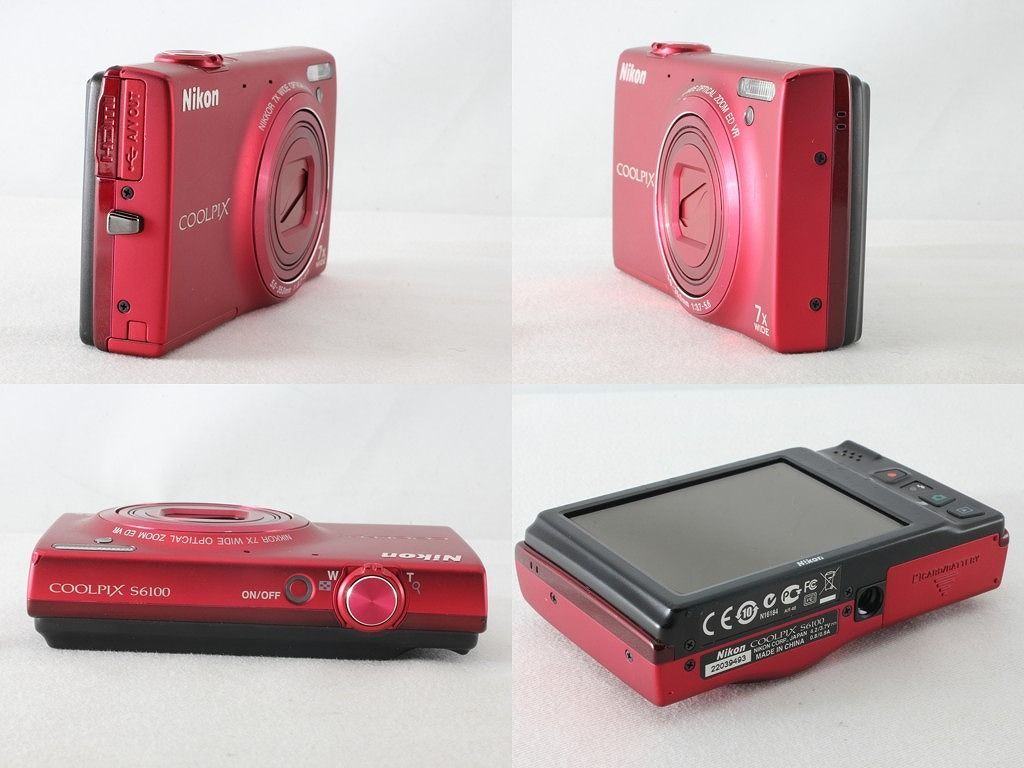 ニコン Nikon COOLPIX S6100 スーパーレッド コンパクトデジタル
