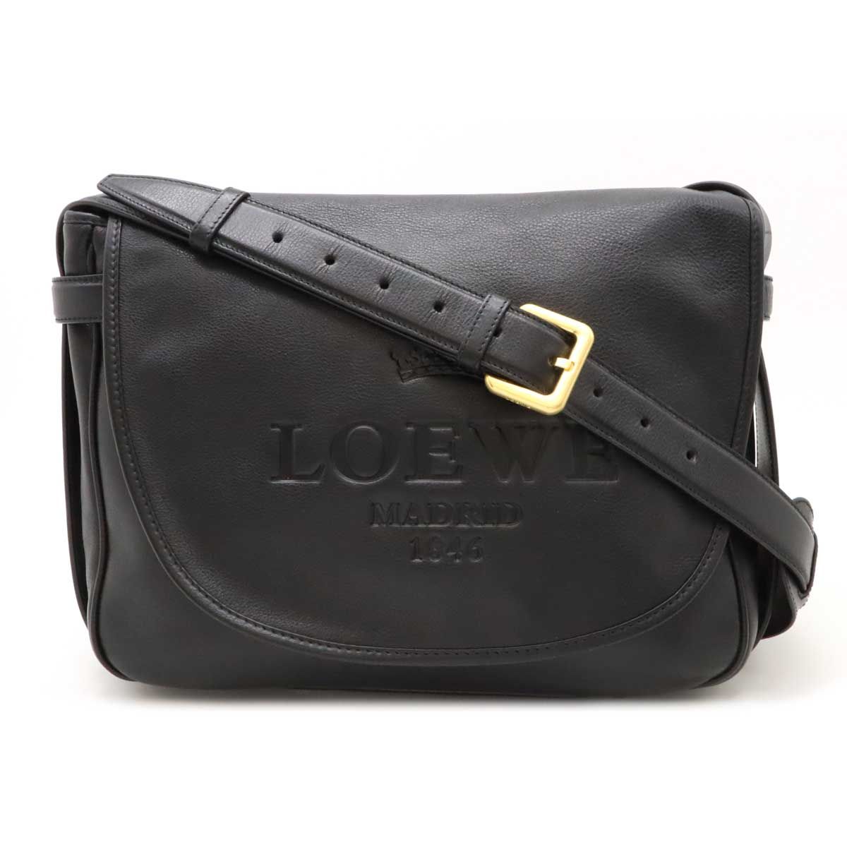 1円 □極美品□ LOEWE ロエベ ヘリテージ レザー クロスボディ