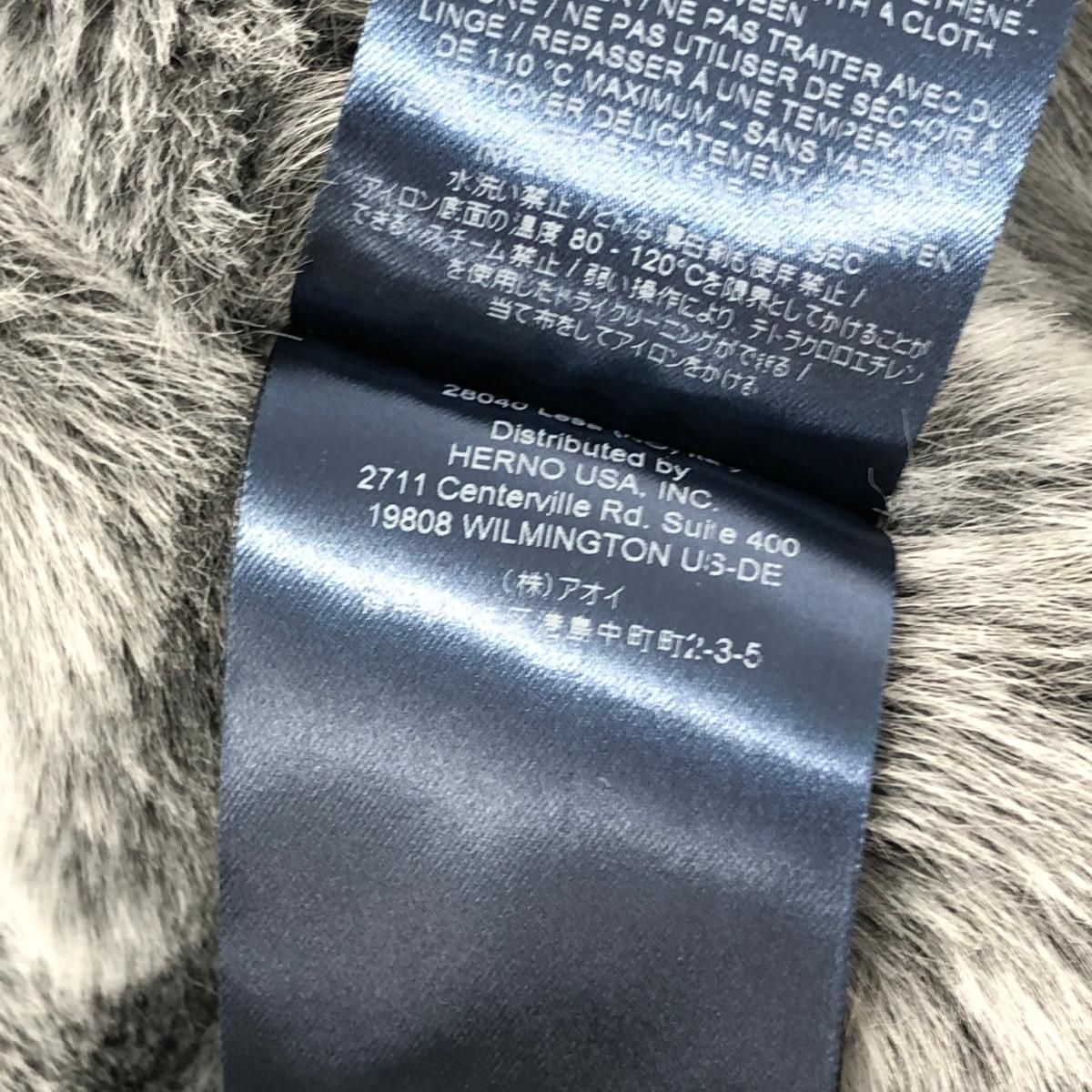良好 HERNO ヘルノ  エコファーダウンコート キッズサイズ:14A  グレー  レディース ファー　240001100290 良好 HERNO ヘルノ エコファーダウンコート キッズサイズ:14A グレー