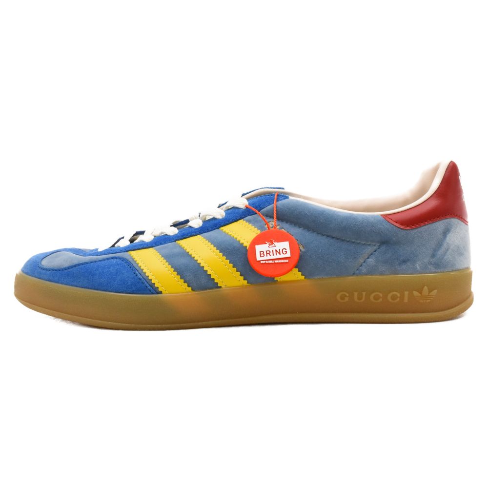 GUCCI (グッチ) 22SS×ADIDAS GAZELLE アディダス ガゼル ローカットスニーカー ブルー US11/29cm HQ8851
