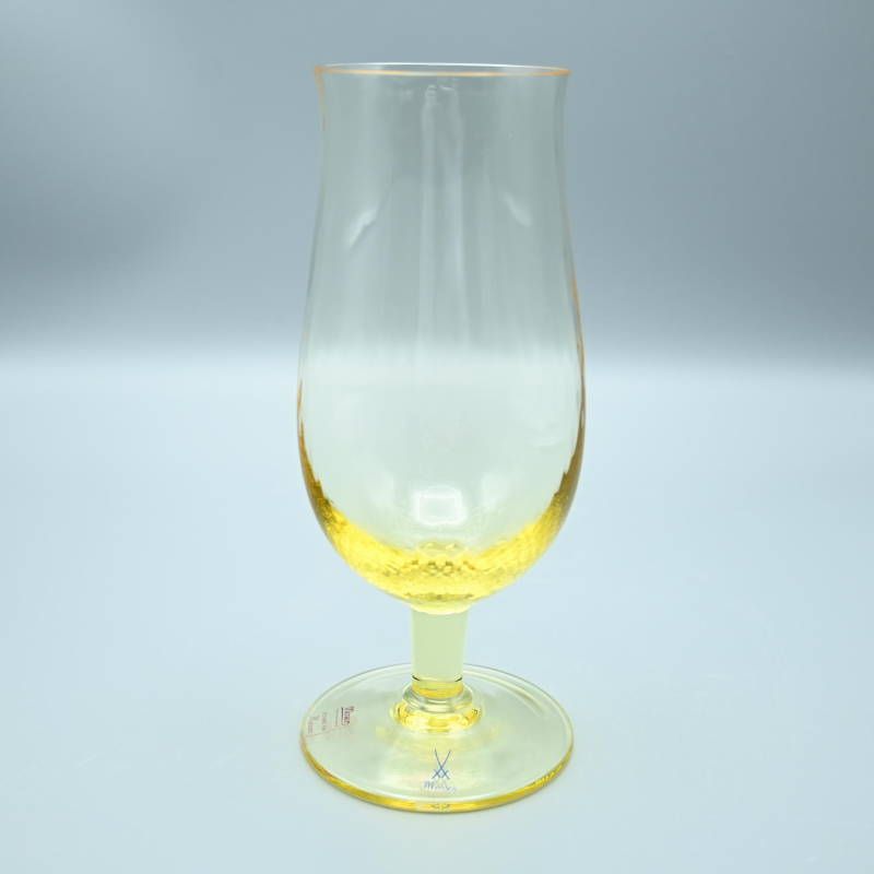 Meissen マイセン 波の戯れ ビアグラス イエロー マイセングラス Moser モーゼル S10-t021