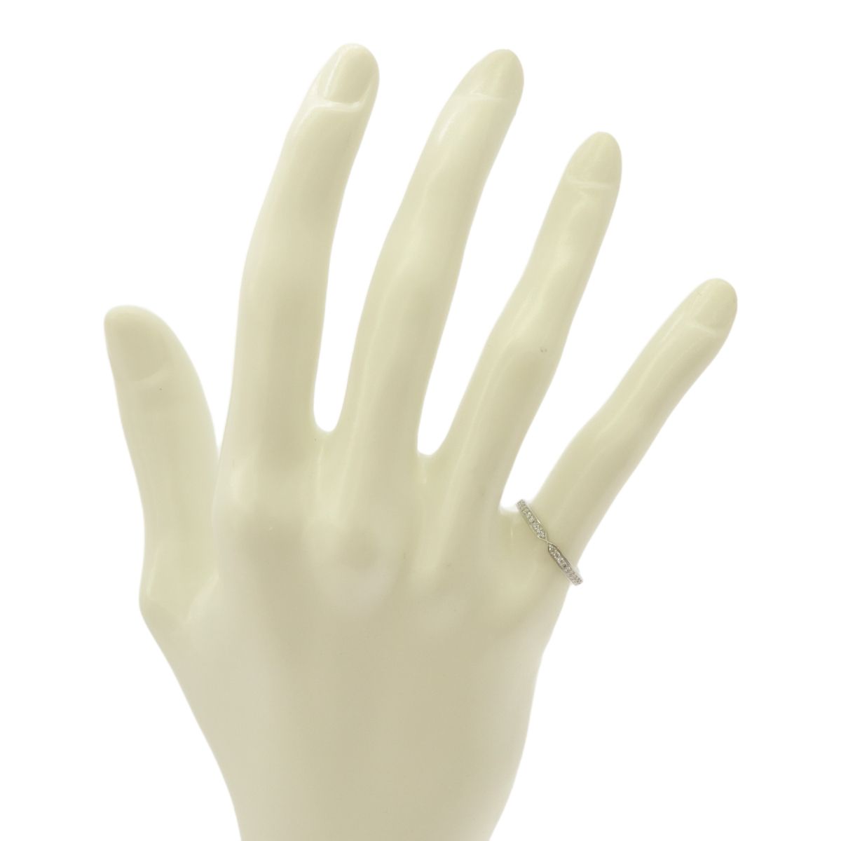 PT950 Pt950 プラチナ ダイヤ0.11ct デザイン リング 指輪 重ね付け  