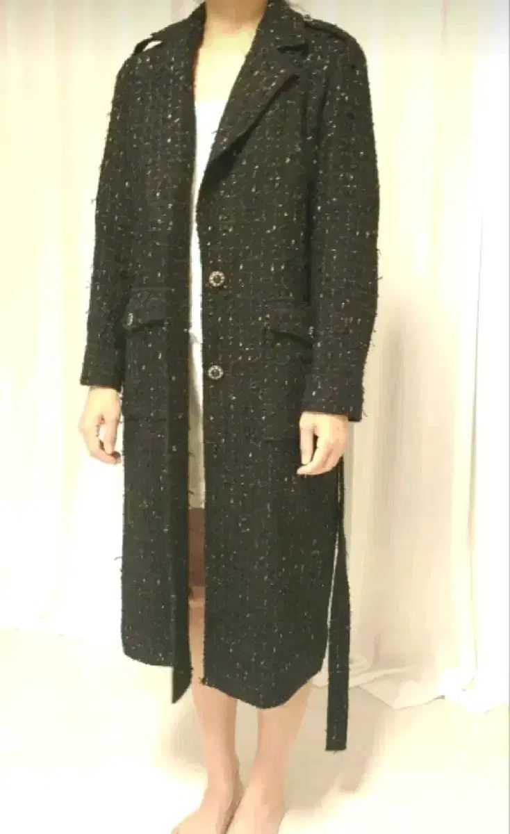 【予約受付開始】 リム LEEM ショップ ツイード ロング ジャケット サイズ S