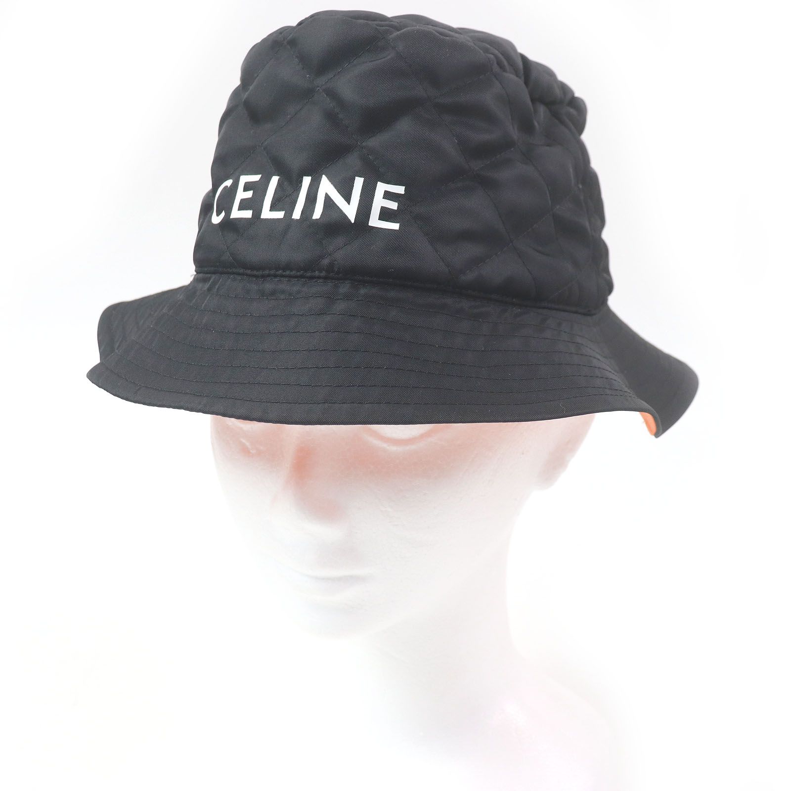 【美品】CELINE バケットハット M ブラック キルティング CELINE - 新品 定価以下 CELINE セリーヌ バケットハット