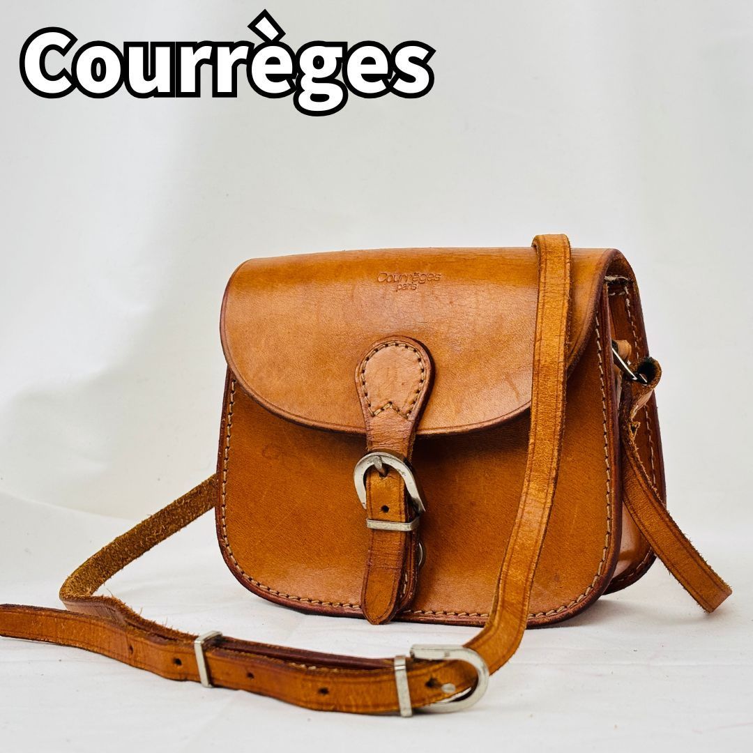 ヴィンテージの温もりと気品✨】 Courrèges クレージュ ミニショルダー 