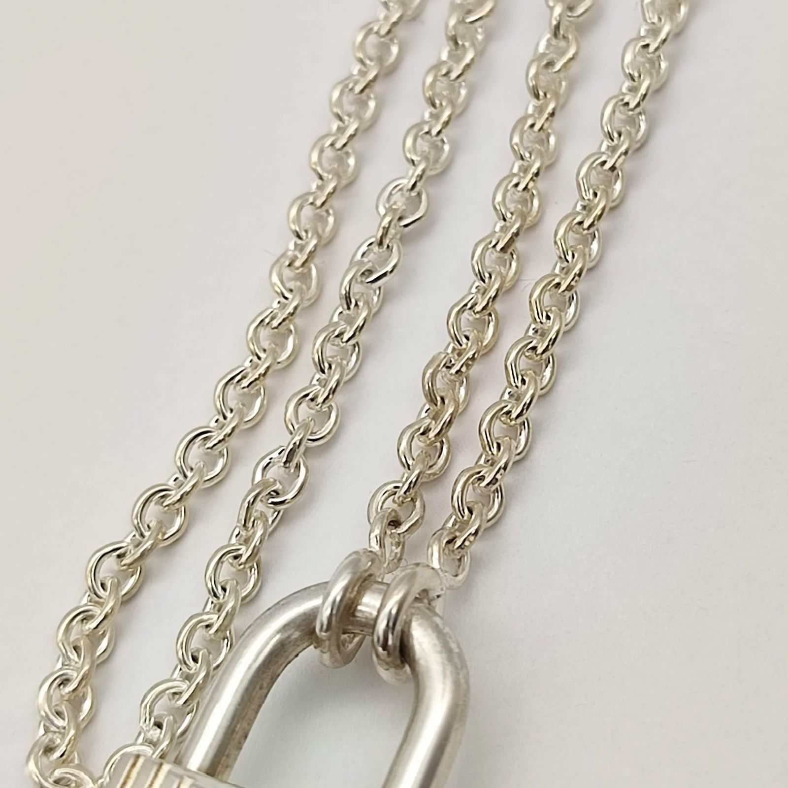 美品】HERMES エルメス カデナネックレス パドロック シルバー