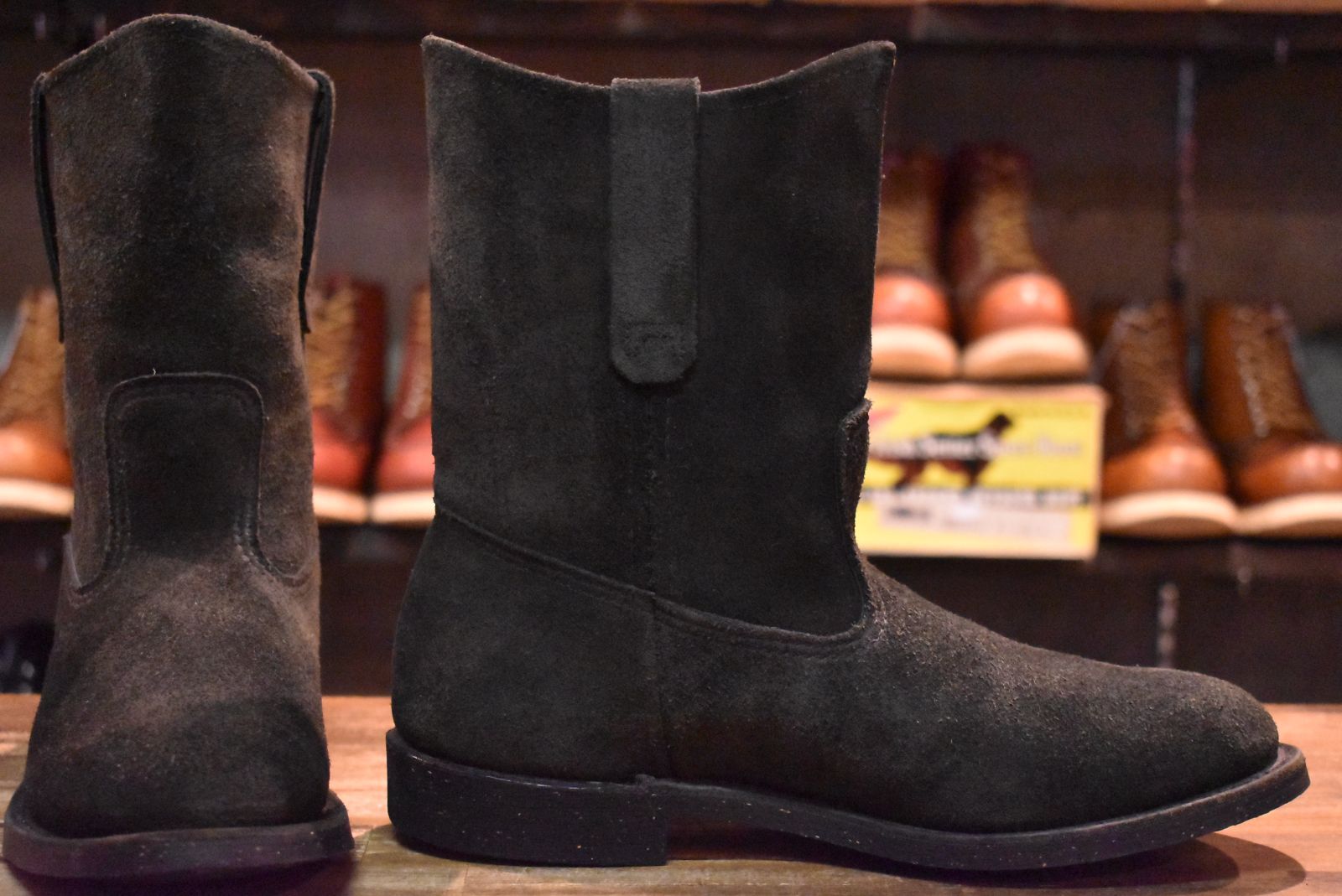 7.5D 箱付 美品 08年】レッドウィング 8186 黒スエード ペコス