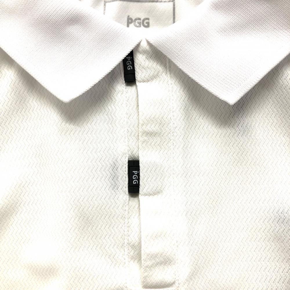 緊急値下げ　美品PGG パーリーゲイツ半袖ポロシャツ　背中ロゴ　ホワイト 最終値下げ 美品PGG パーリーゲイツ半袖ポロシャツ 背中ロゴ ホワイト