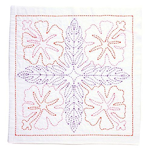 WORLD SASHIKO Hawaii ハイビスカス 『手縫いの花ふきんキット