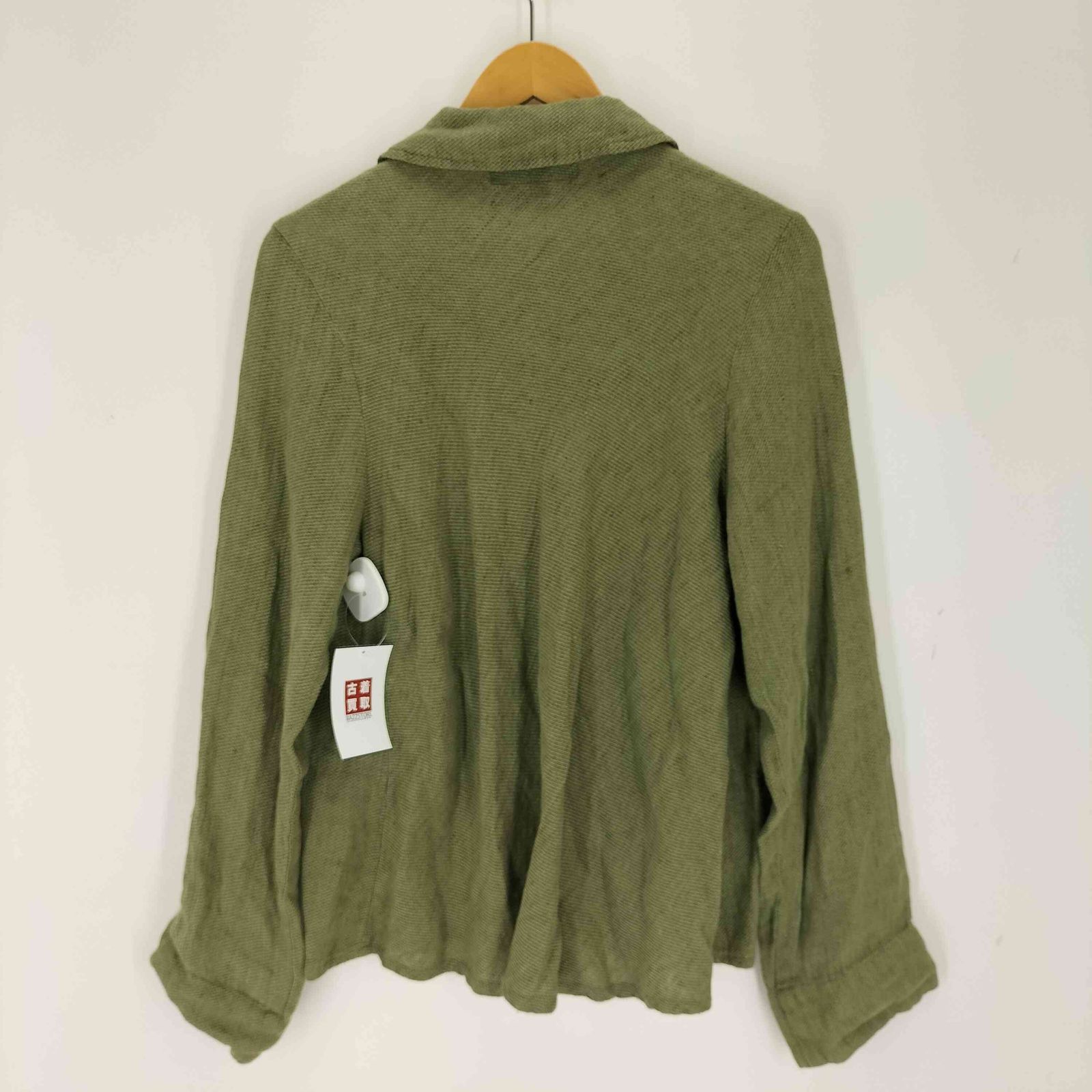 FLAX(フラックス) リネン シャツジャケット レディース JPN：S  中古 古着 0343 90s FLAX フラックス リネンシャツ ブラウス リトアニア製