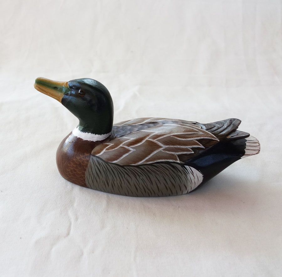 鴨の石像(デコイ) アメリカ ヴィンテージ デコイ 鴨 USA ウッドカービング 木彫り