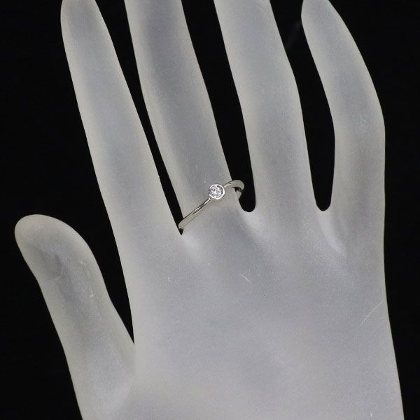 スタージュエリー K18WG ダイヤモンド リング 0.05ct ムーン
