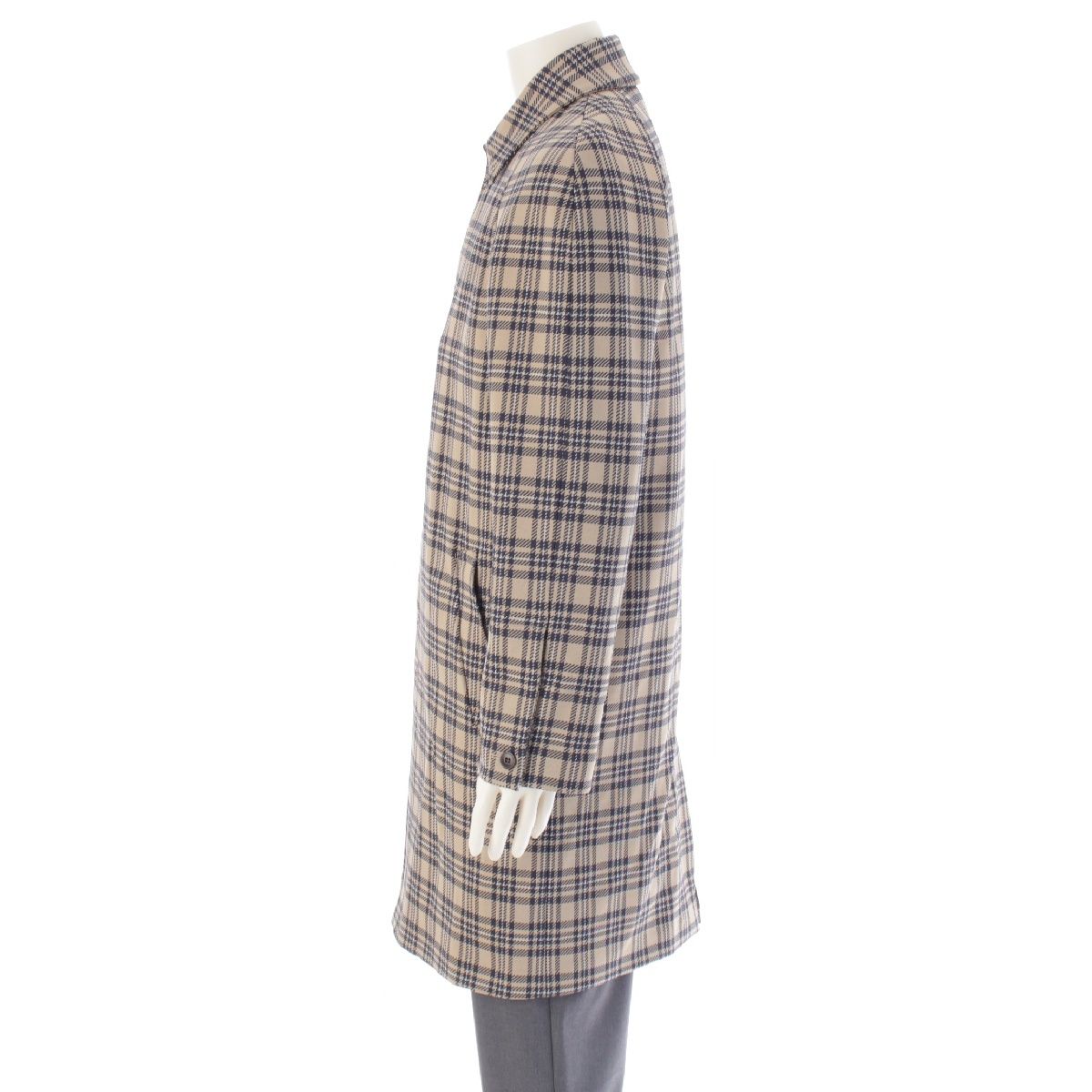 【archive】miu miu オンブレチェックステンカラーコート 42 伊製 archivemiu miu オンブレチェックステンカラーコート 42 伊製 Miu