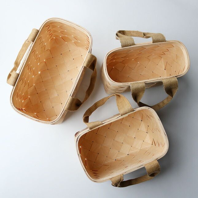 CINQ サンク 白樺のかごバッグ（M）| 高品質 シラカバ かごバッグ