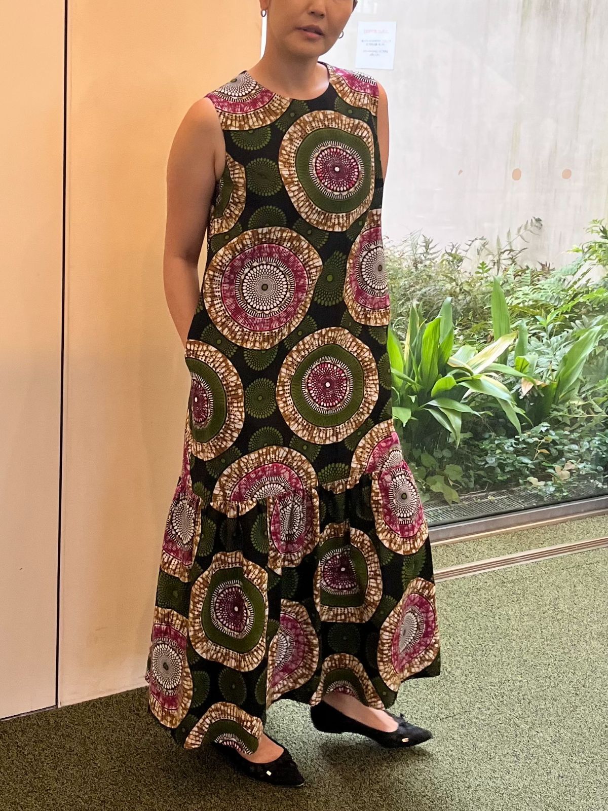 アフリカ布 アフリカンファブリック シャツワンピース カフタン 大胆