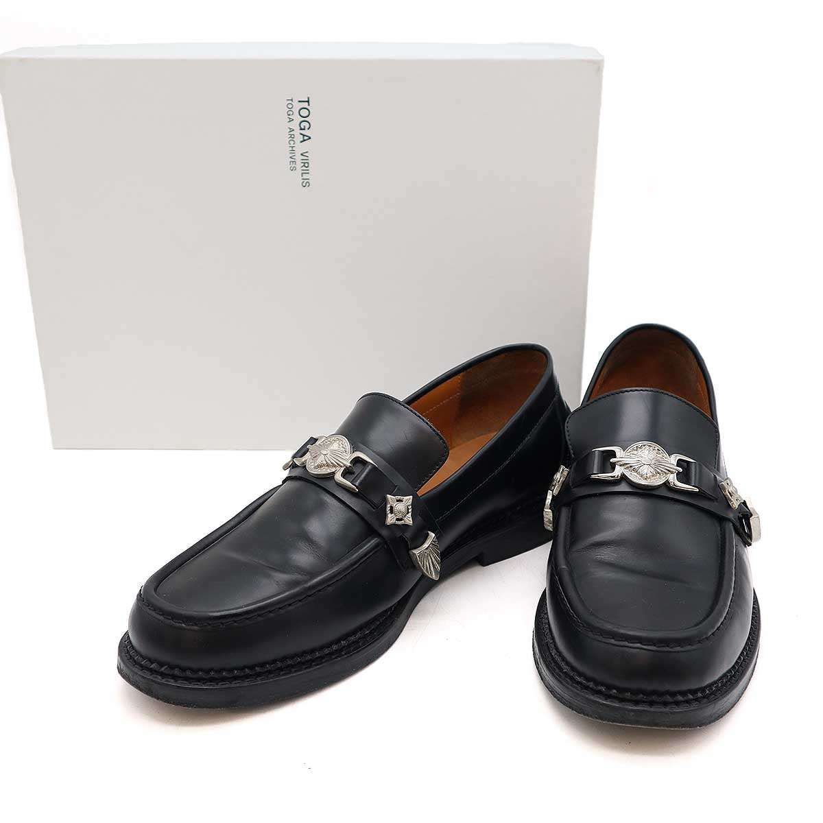 TOGA VIRILIS トーガ ビリリース BLACK POLIDO LOAFER レザーローファー ブラック 42 AJ826 - メルカリ